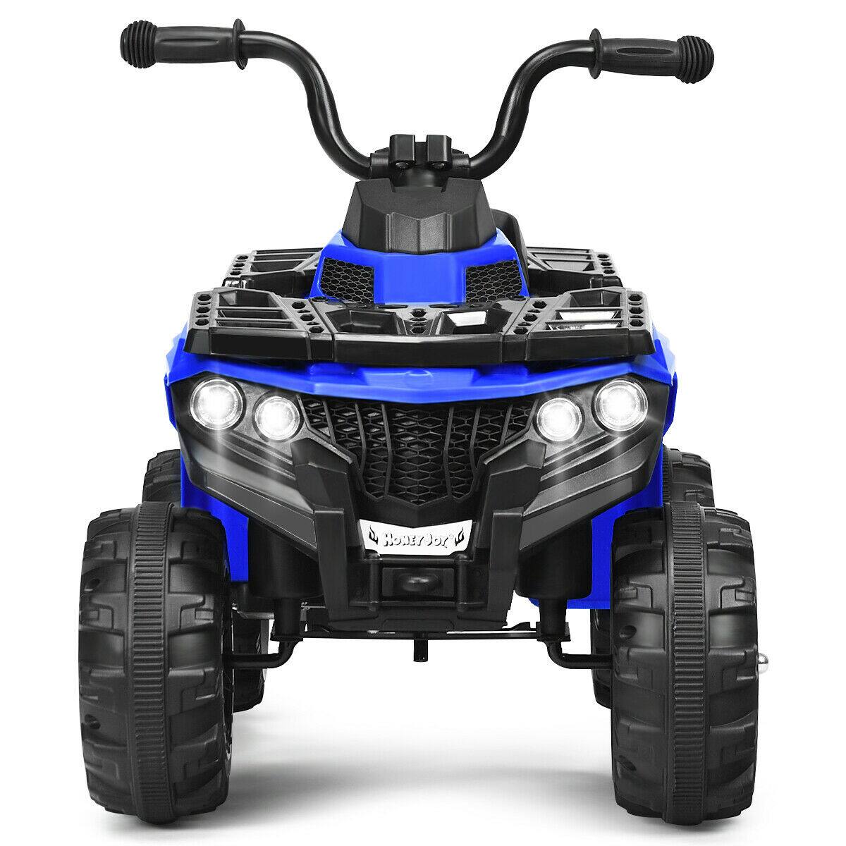 Back. SlickBlue - 6V Battery-Powered Kids Electric Ride-On ATV for Outdoor Fun - Blue.