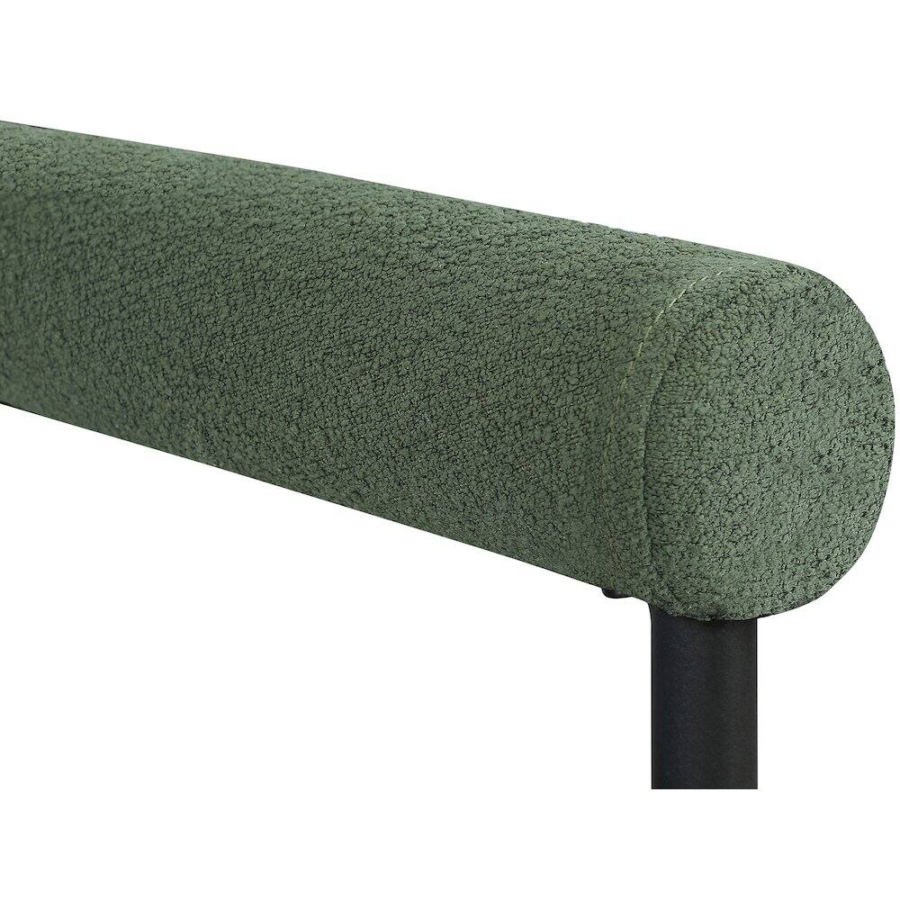 Alt View 3. Meridian Furniture - Louie Green Boucle Fabric Dining Chair, Set of 2 - Green.