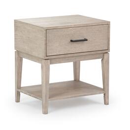 Plank+Beam - Contempo Nightstand with 1 Drawer - Seashell Wirebrush