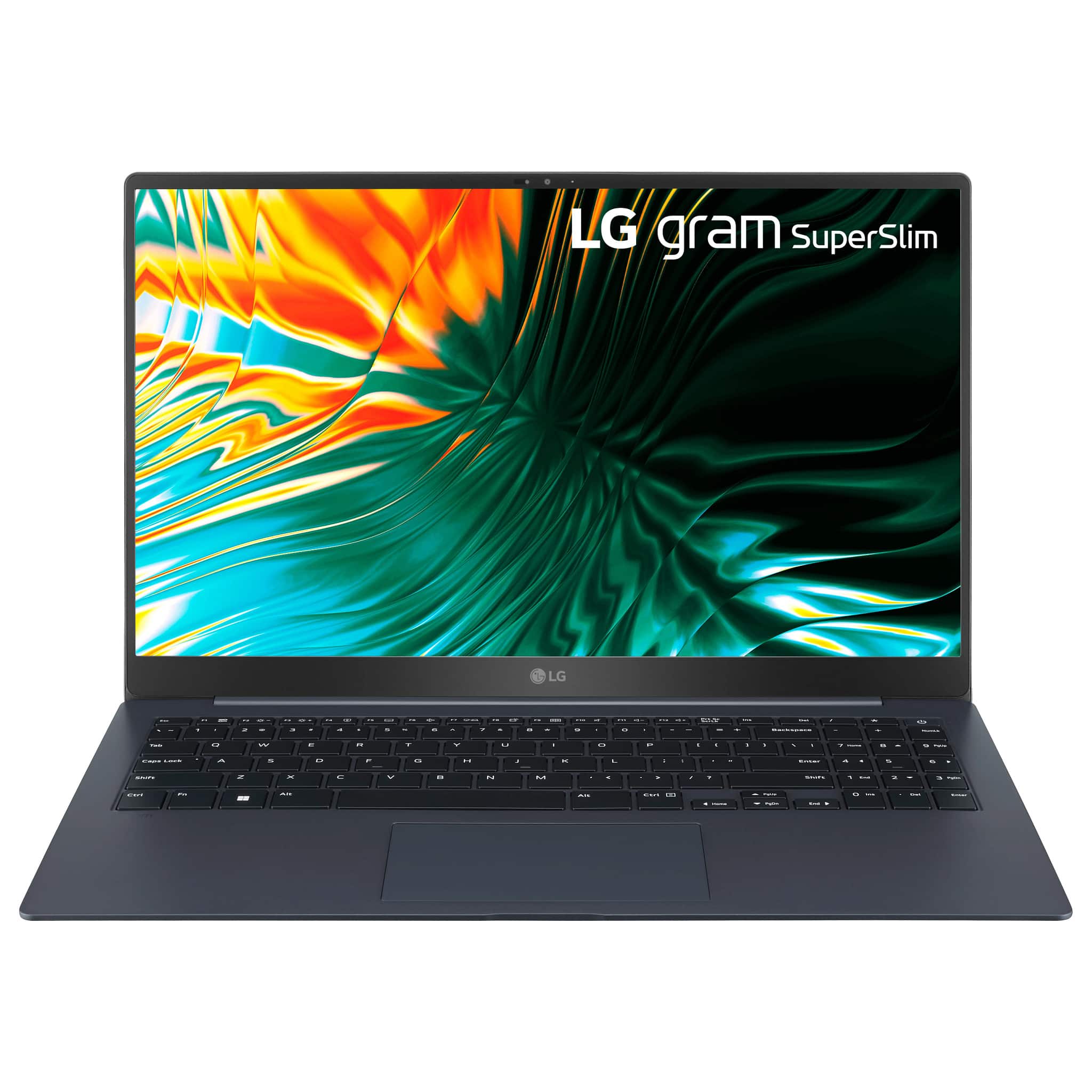 LG - gram SuperSlim 15.6" Laptop - Intel Evo Platform Intel Core Ultra 7 - 16GB RAM - 512GB SSD - Neptune Blue - Front_Zoom