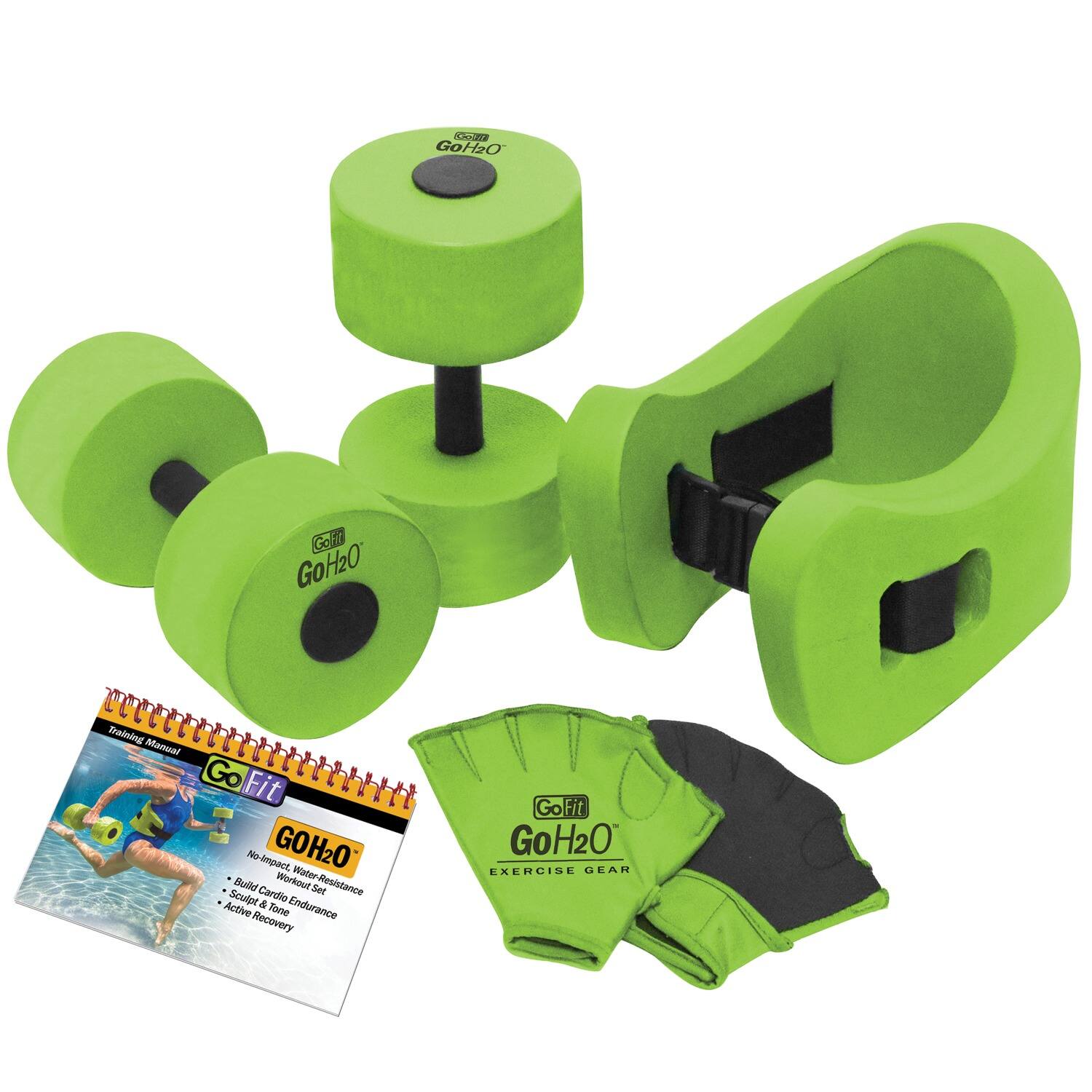 GoH2O GoFit Baiing Manual Go Fit. N mpeet, GOH20 Workout Water Build Set Resistance Sculpter Cardio Active 5 Tone Endurance Recovery GoFit GoH20 EXERCISE GEAR
