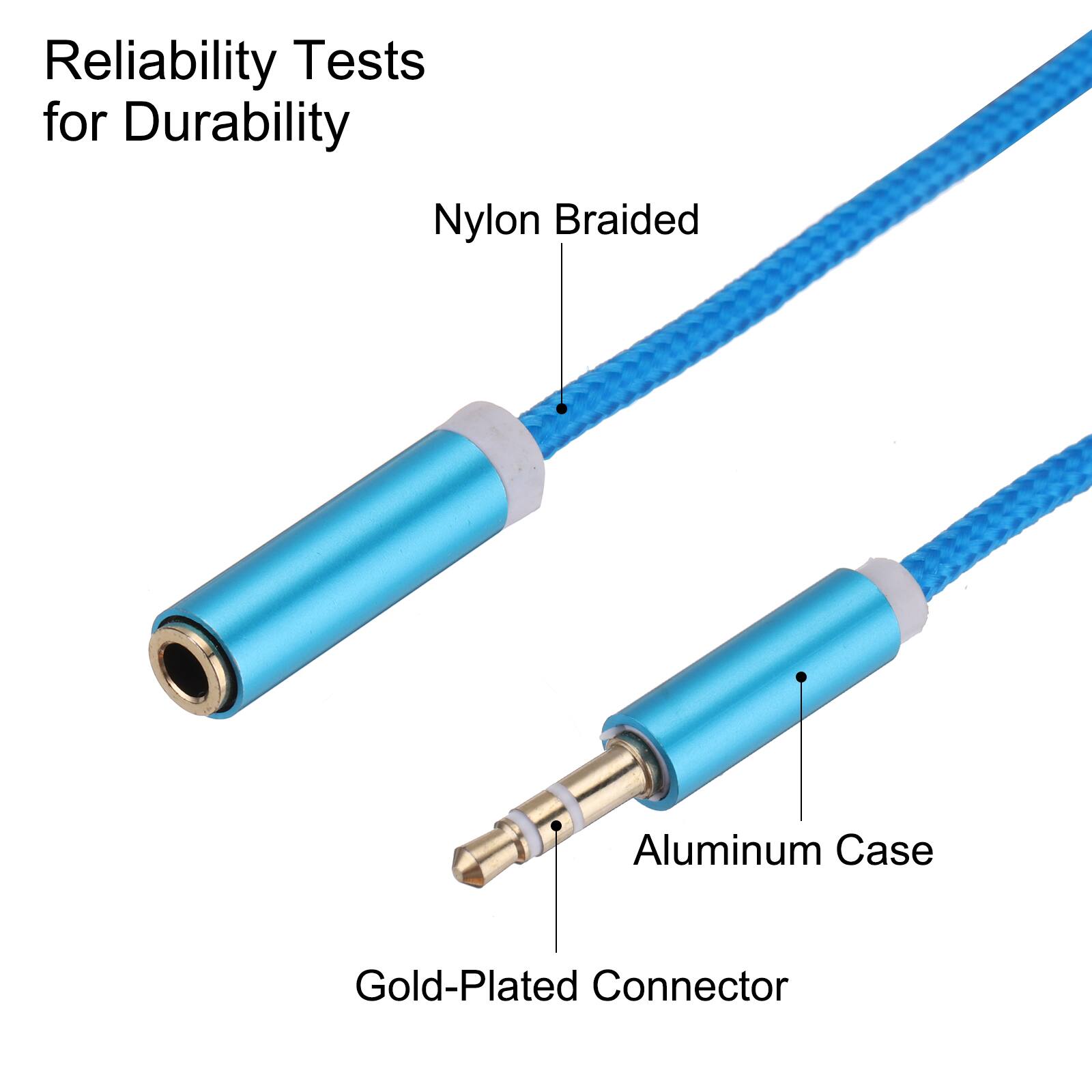 Reliability Tests for Durability

Nylon Braided

Aluminum Case

Gold-Plated Connector