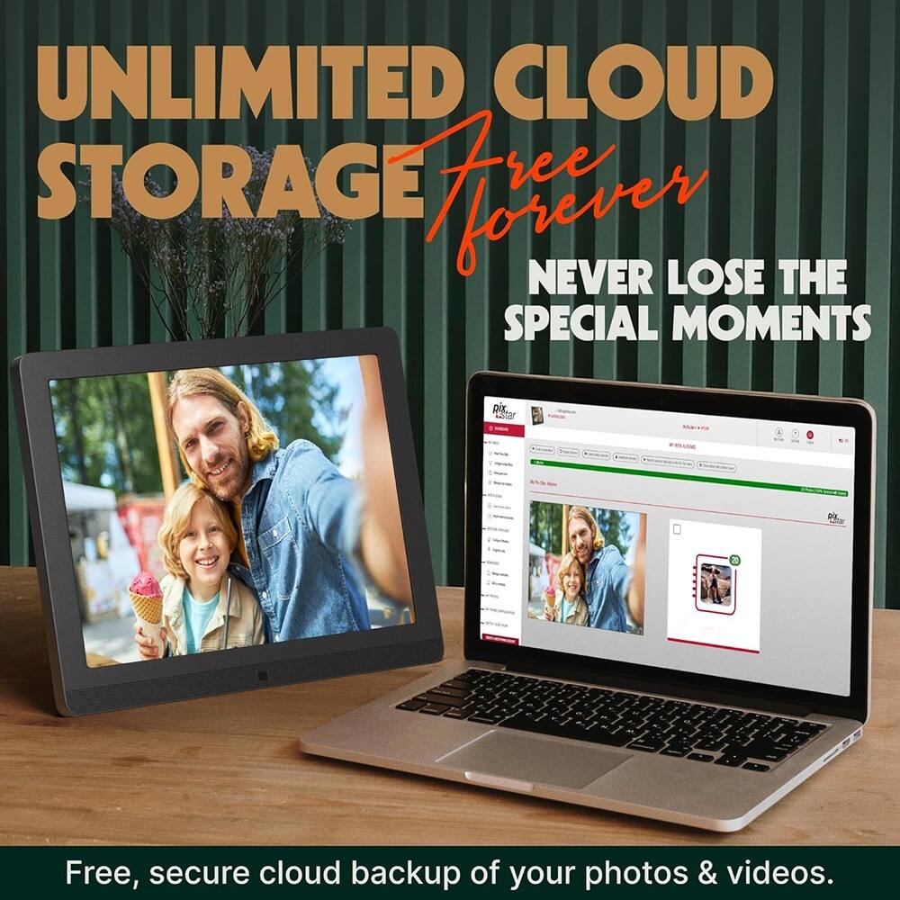 UNLIMITED CLOUD STORAGE  
Free forever  
NEVER LOSE THE SPECIAL MOMENTS  

Free, secure cloud backup of your photos & videos.