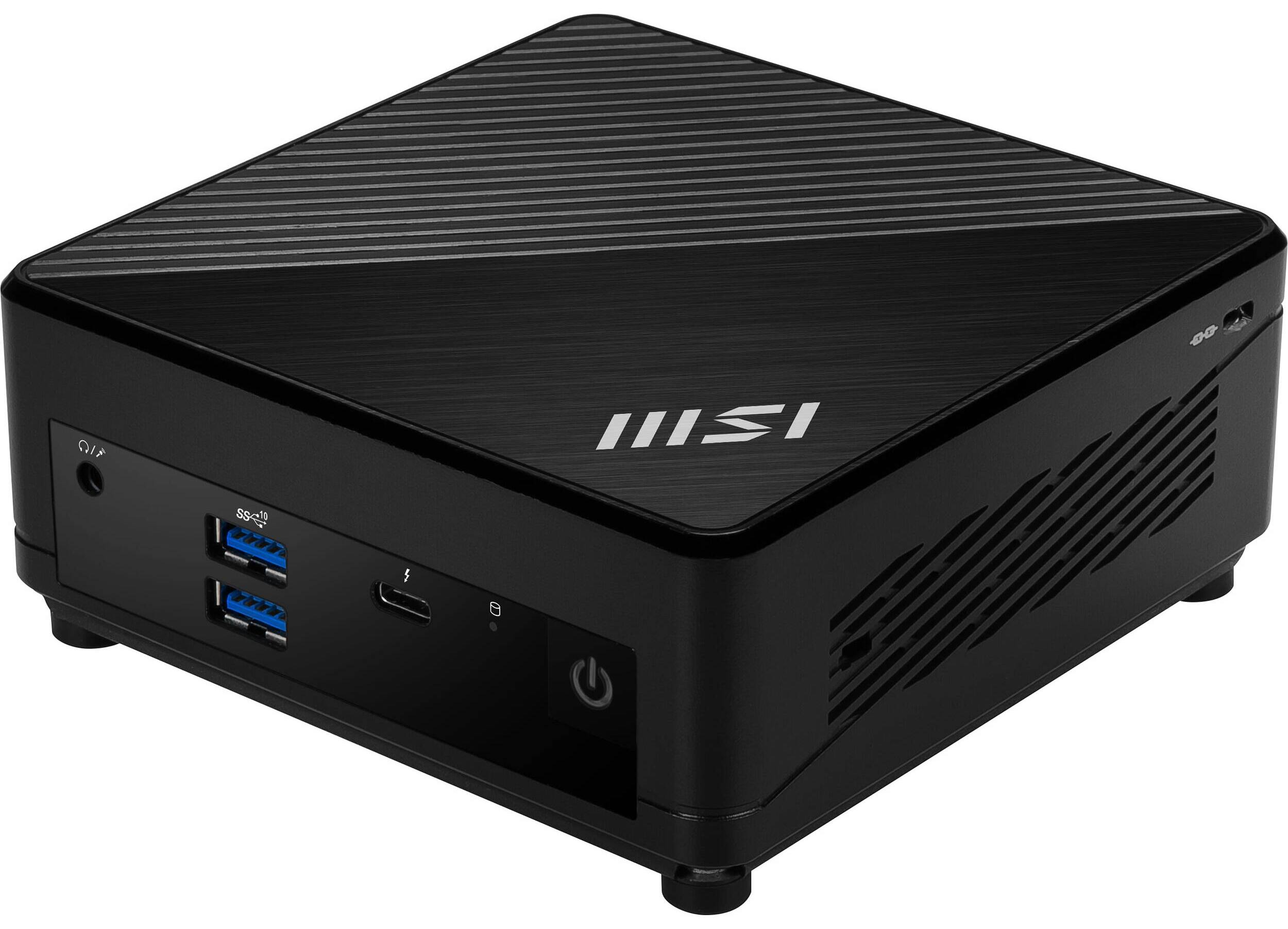 Alt View 2. MSI - MSI Cubi 5 Mini Desktop (Intel i7-1255U, 64GB DDR4, 2TB PCIe SSD, Intel Iris Xe, Thunderbolt 4, WiFi 6E, Win 11 Pro) - Black.