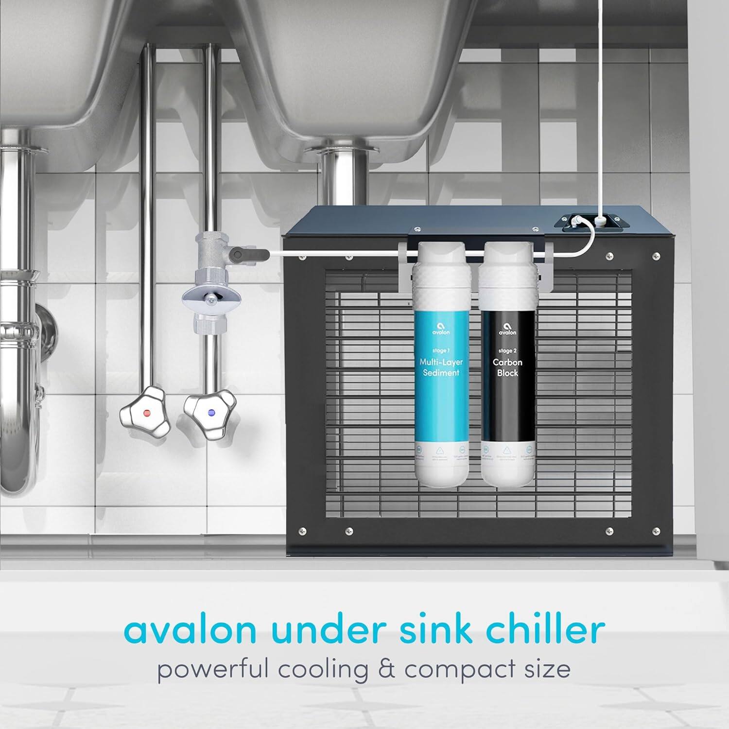 avalon under sink chiller powerful cooling & compact size