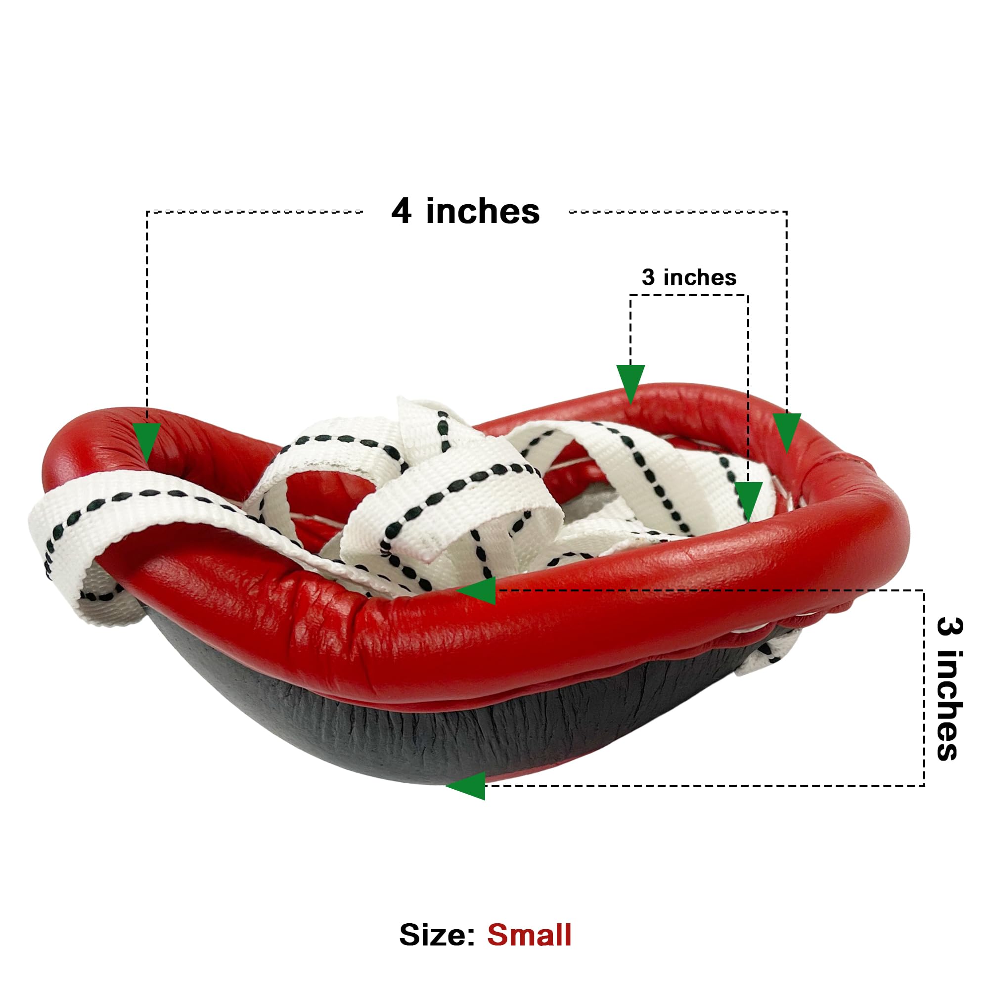 4 inches  
3 inches  
3 inches  

Size: Small