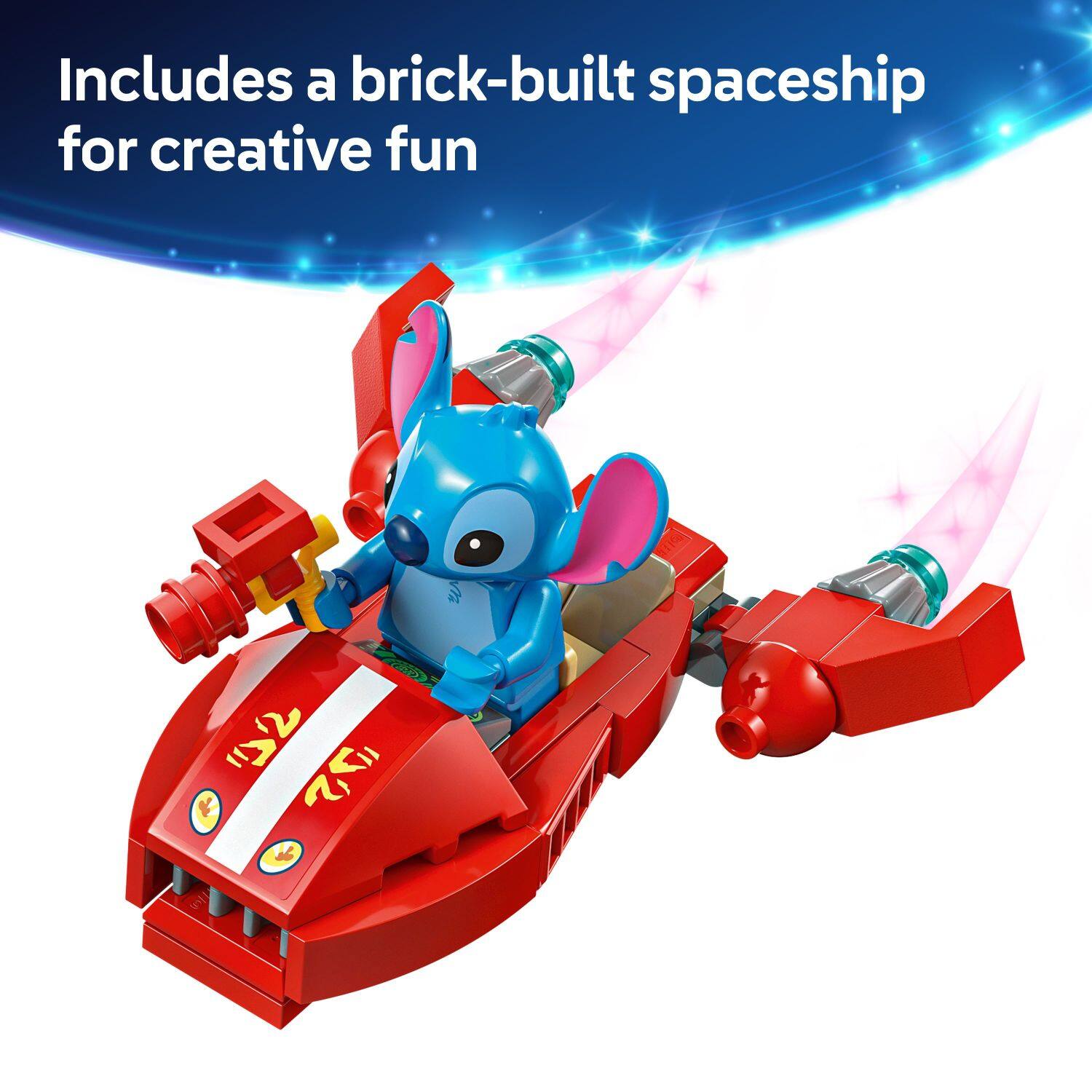 Includes a brick-built spaceship for creative fun.