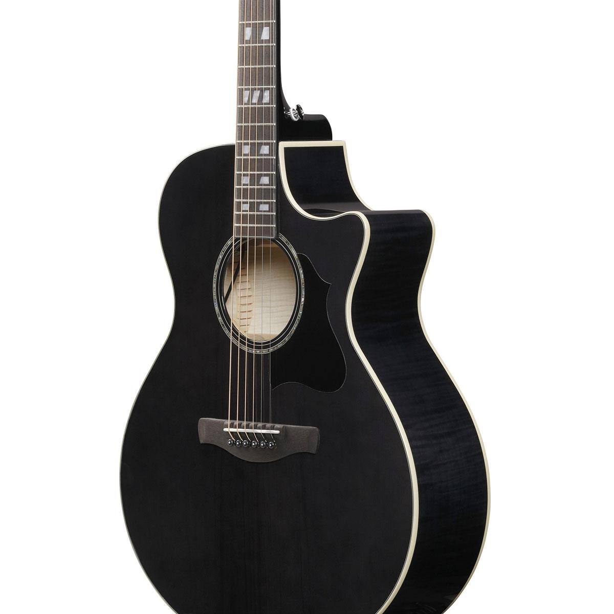 Alt View 5. Ibanez - Ibanez AE Series AE170 Acoustic Electric Guitar, Transparent Black.