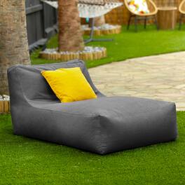Jaxx - Coza Outdoor Sun Lounger - Luxurious Giant Outdoor Chaise - Sunbrella - Charcoal