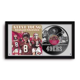 Sporticulture - Steve Young San Francisco 49ers 14" x 26" Framed Art Vinyl Album Print - Black