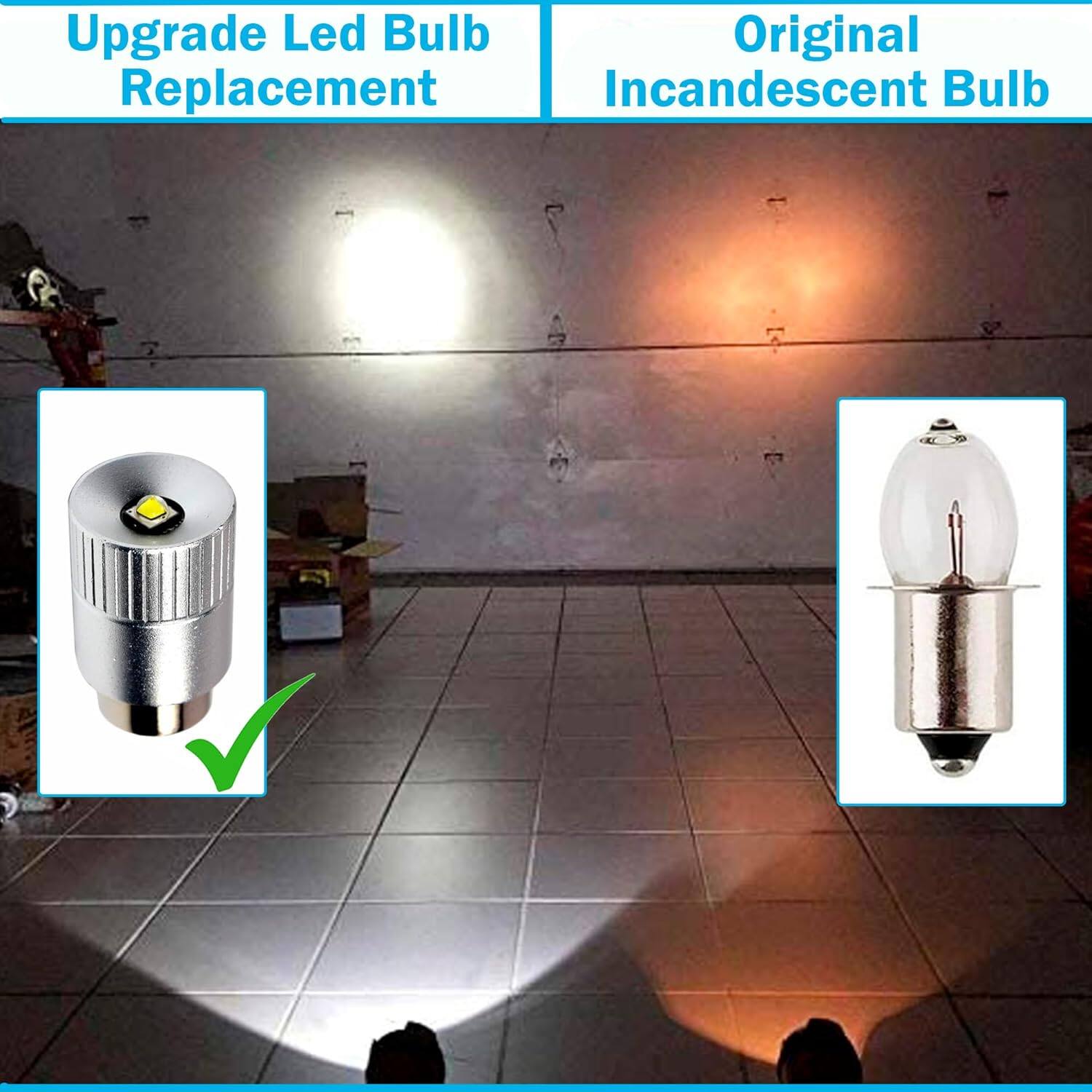 Upgrade Led Bulb Replacement  
Original Incandescent Bulb