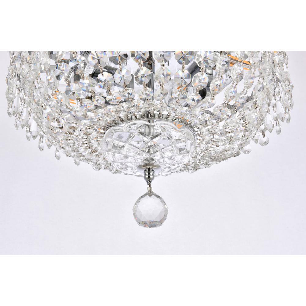Alt View 3. Elegant Lighting - Century 4 light Chrome Flush Mount Clear Royal Cut Crystal - Chrome.