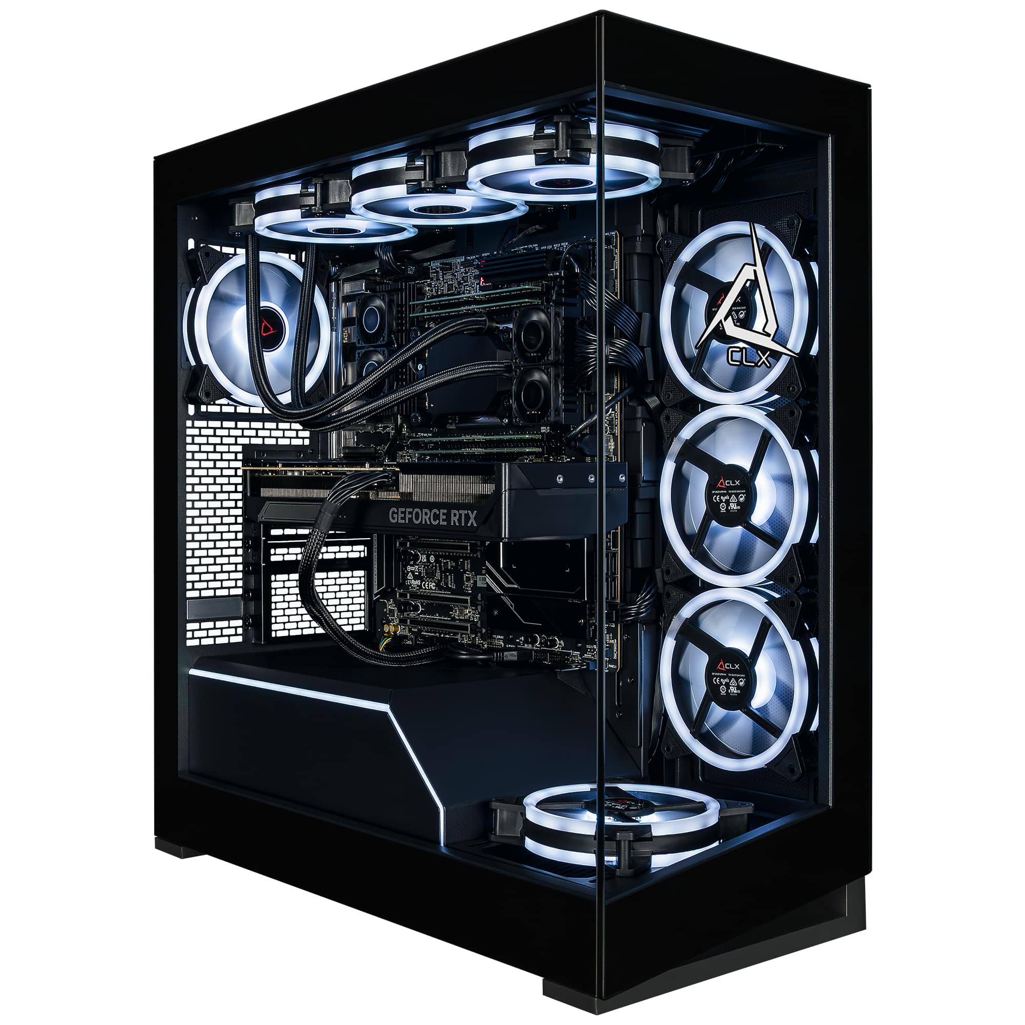 CLX - Horus Creator Workstation - AMD Ryzen Threadripper 9960X - 256GB DDR5 - GeForce RTX 5080 16GB - 4TB SSD - AI-Accelerated - Black