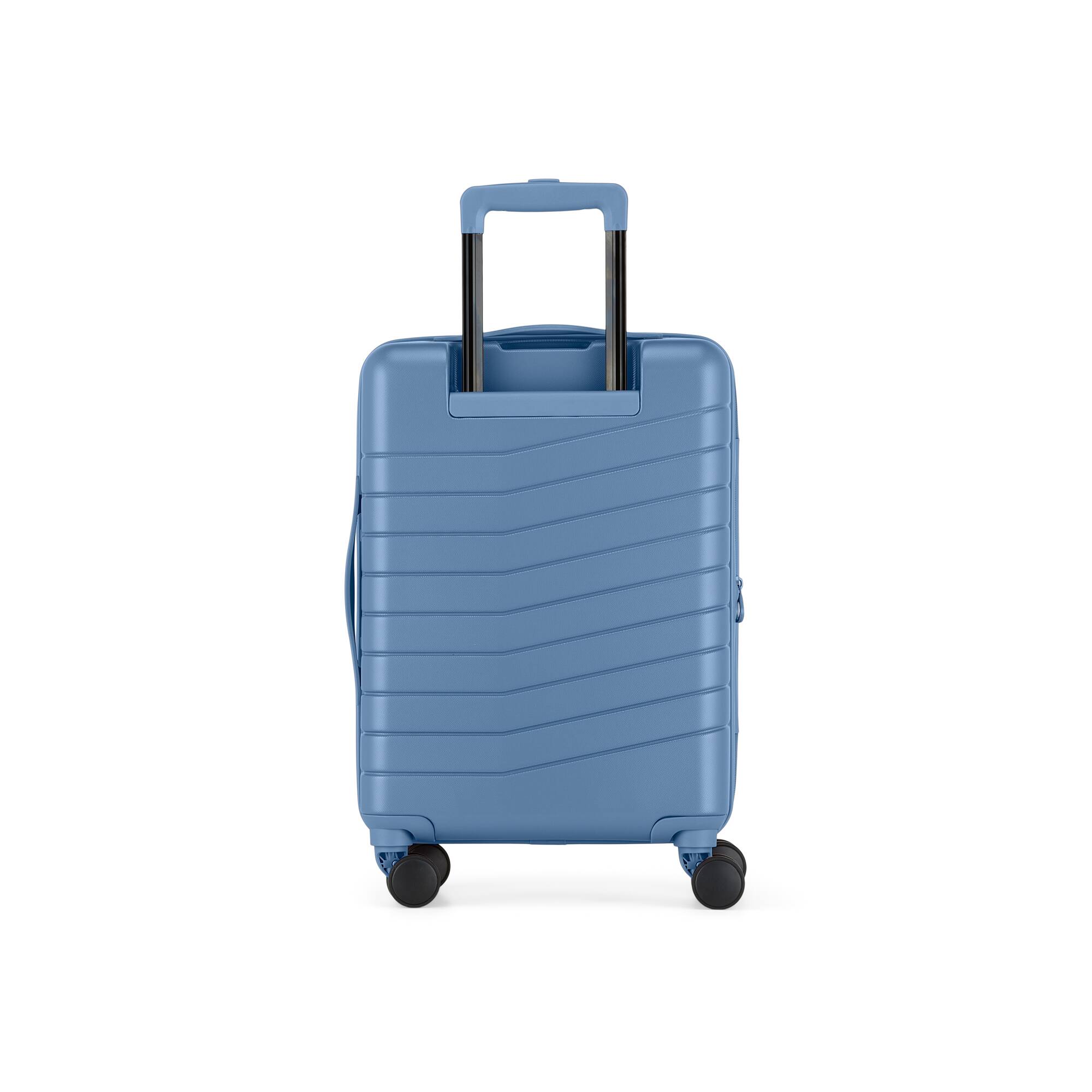 Back. Bugatti - Munich 3 Piece Hardside Luggage Set with Expansion - Blue.