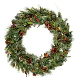 Vickerman - 36" Cibola Mixed Berry Wreath 213Tips - Green