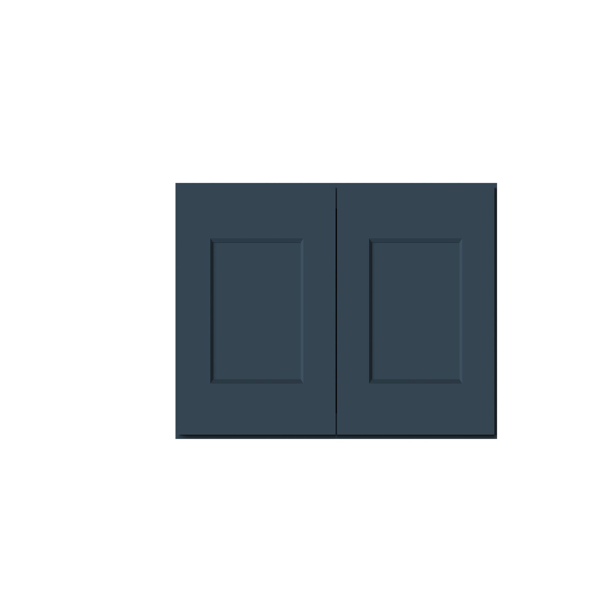 Alt View 1. Boyel Living - 30-in W x 15-in H x 12-in D Shaker RTA Kitchen Wall Cabinet with Soft-Close - Charcoal Blue.