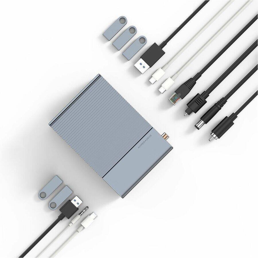 Alt View 4. Hyper - Hyper HyperDrive GEN2 Thunderbolt 3 Docking Station - 85 W - Thunderbolt 3 - 2 Displays Supported - 8K, 4K - 7680 x.