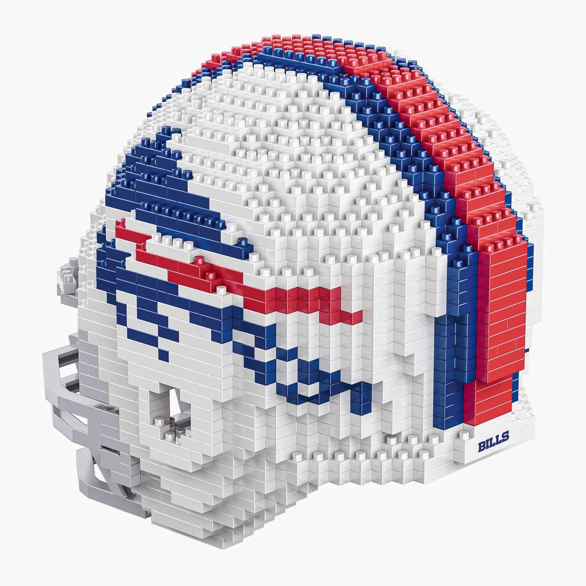 Alt View 4. Forever Collectibles - Buffalo Bills NFL FOCO BRXLZ Helmet Building Block Set - White.