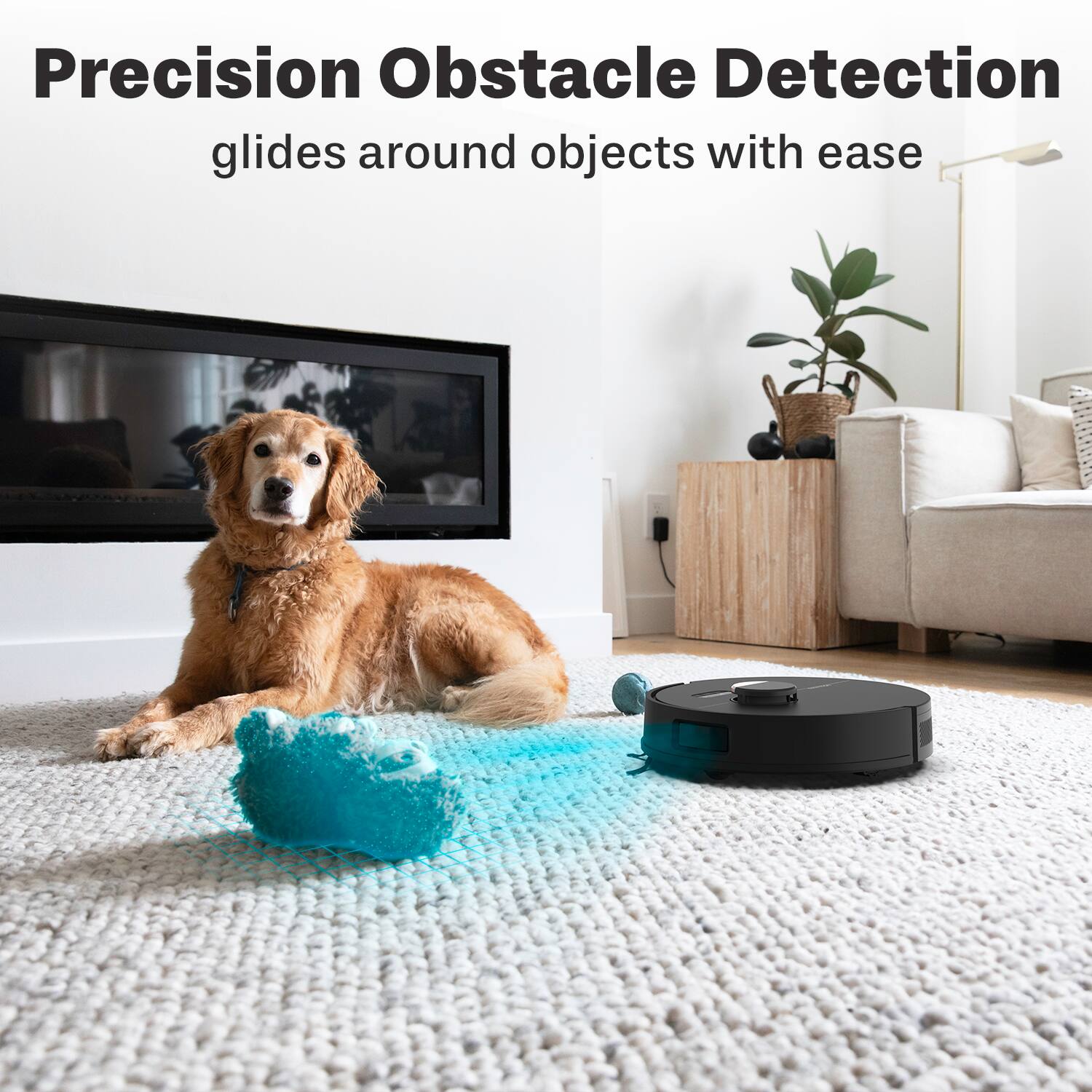 Precision Obstacle Detection  
glides around objects with ease