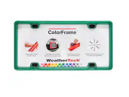 WeatherTech - ColorFrame | License Plate Frame with Multi-Flex Gasket and Stainless Steel Hardware - Green