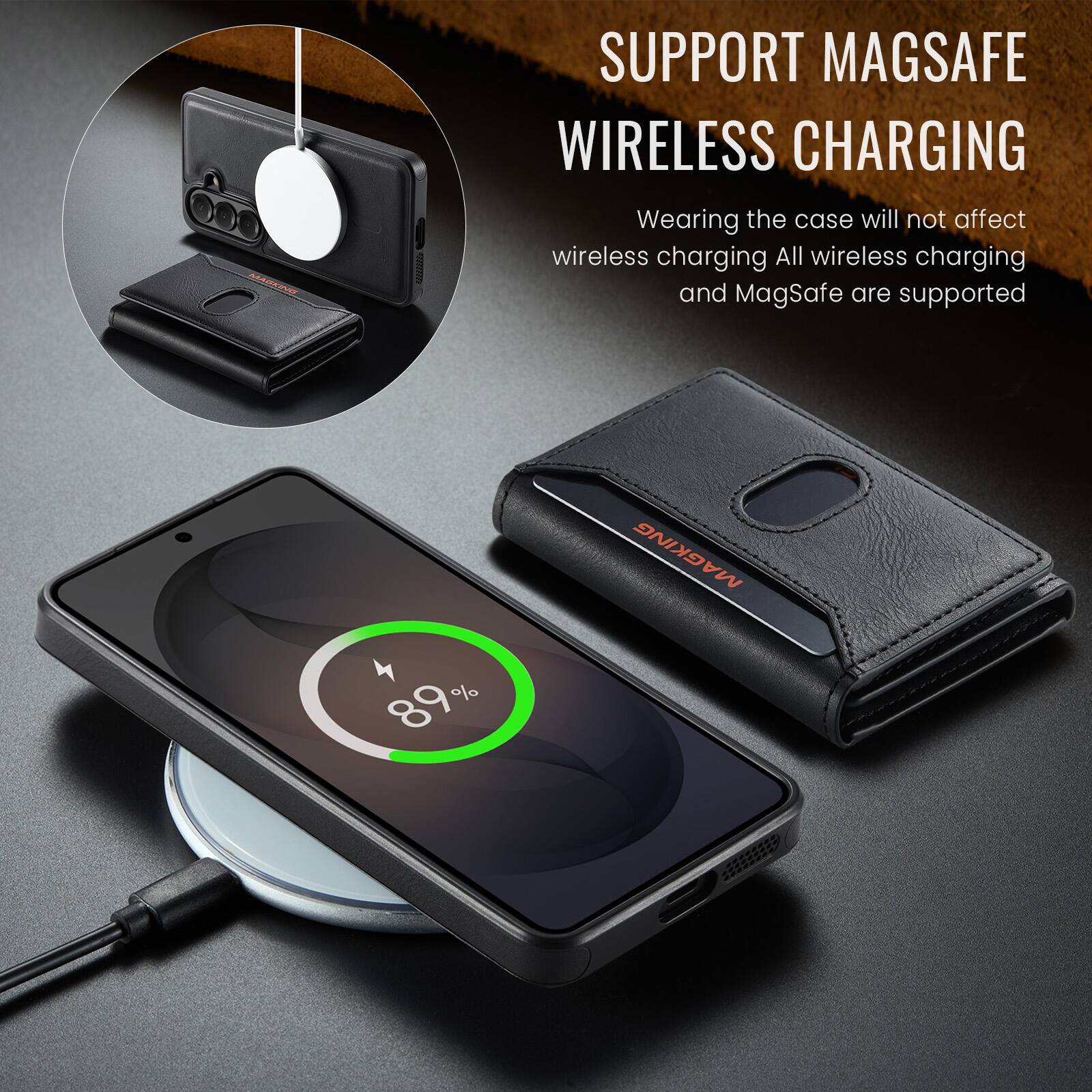 SUPPORT MAGSAFE WIRELESS CHARGING

Wearing the case will not affect wireless charging. All wireless charging and MagSafe are supported

89%