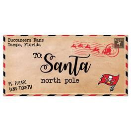Fan Creations - Tampa Bay Buccaneers 6'' x 12'' Letter to Santa Sign - Multicolor