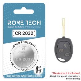 RomeTech - Replacement Battery for Key Fob - Ford Fiesta 2011-2016