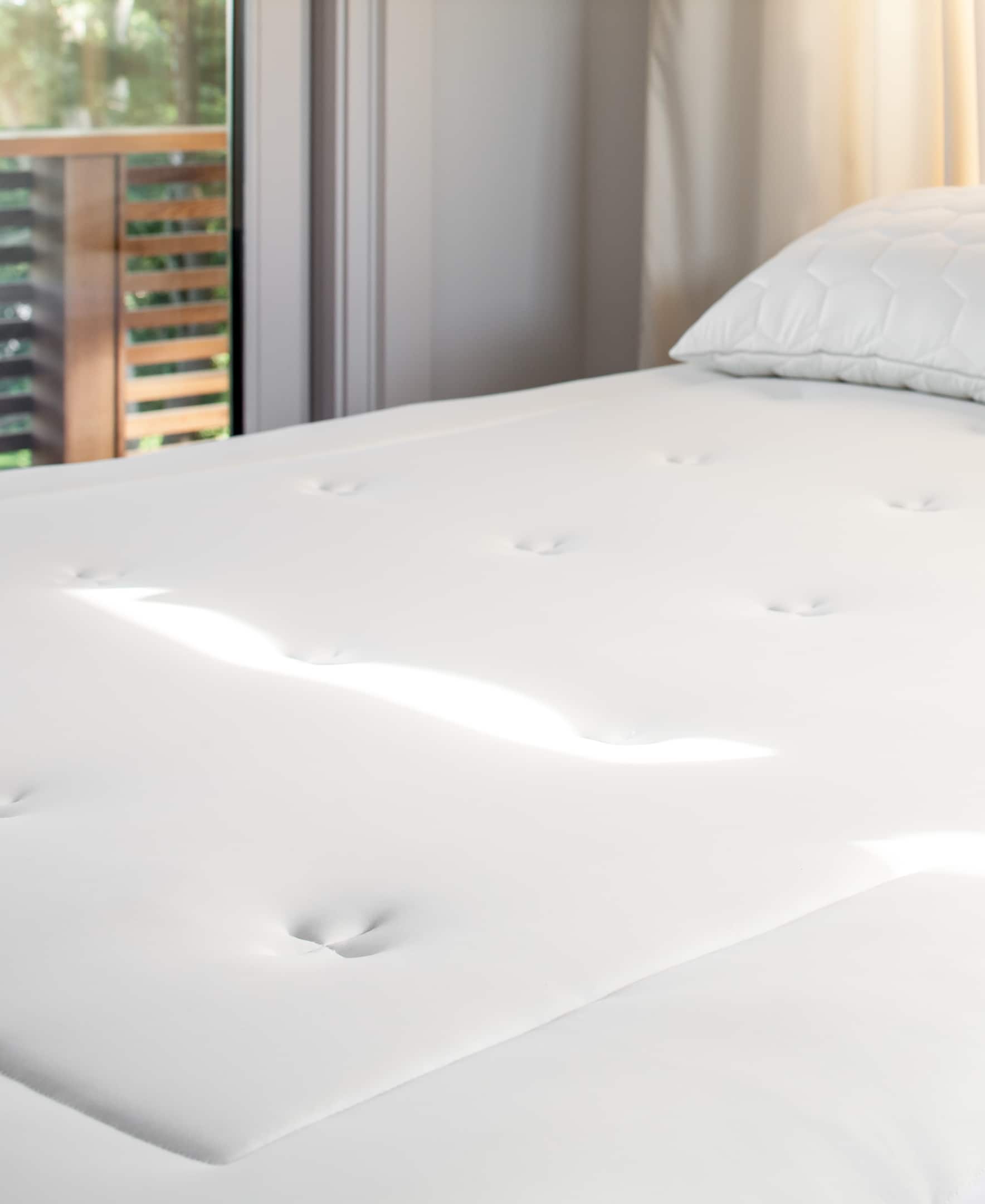 Front. SHEEX - Sleep Tech - Mattress Pad -Full Queen - Bright White.
