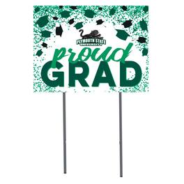 Jardine - Plymouth State Panthers 18" x 24" Proud Grad Yard Sign - White