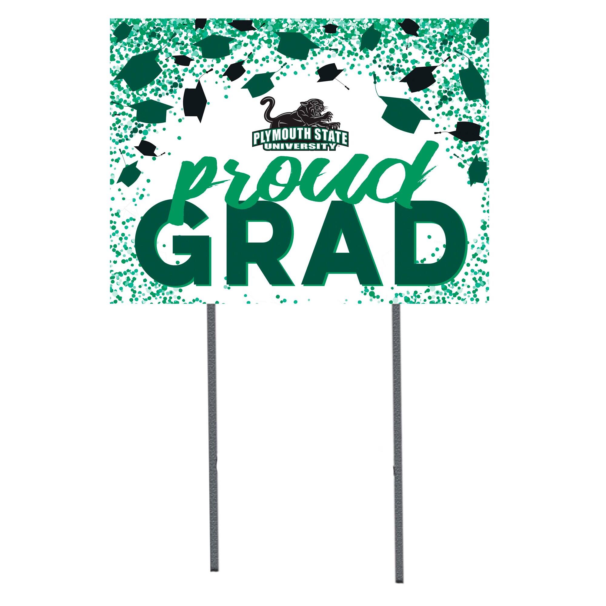 Plymouth State Panthers 18" x 24" Proud Grad Yard Sign