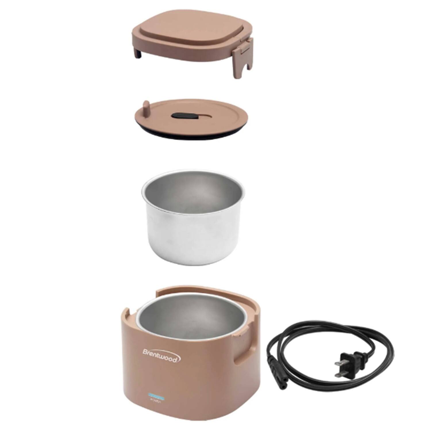 Angle. Brentwood - Brentwood Elb-600pk 110-volt 50-watt 0.625-qt. Portable Leakproof Electric Lunch Box (pink) - pink.