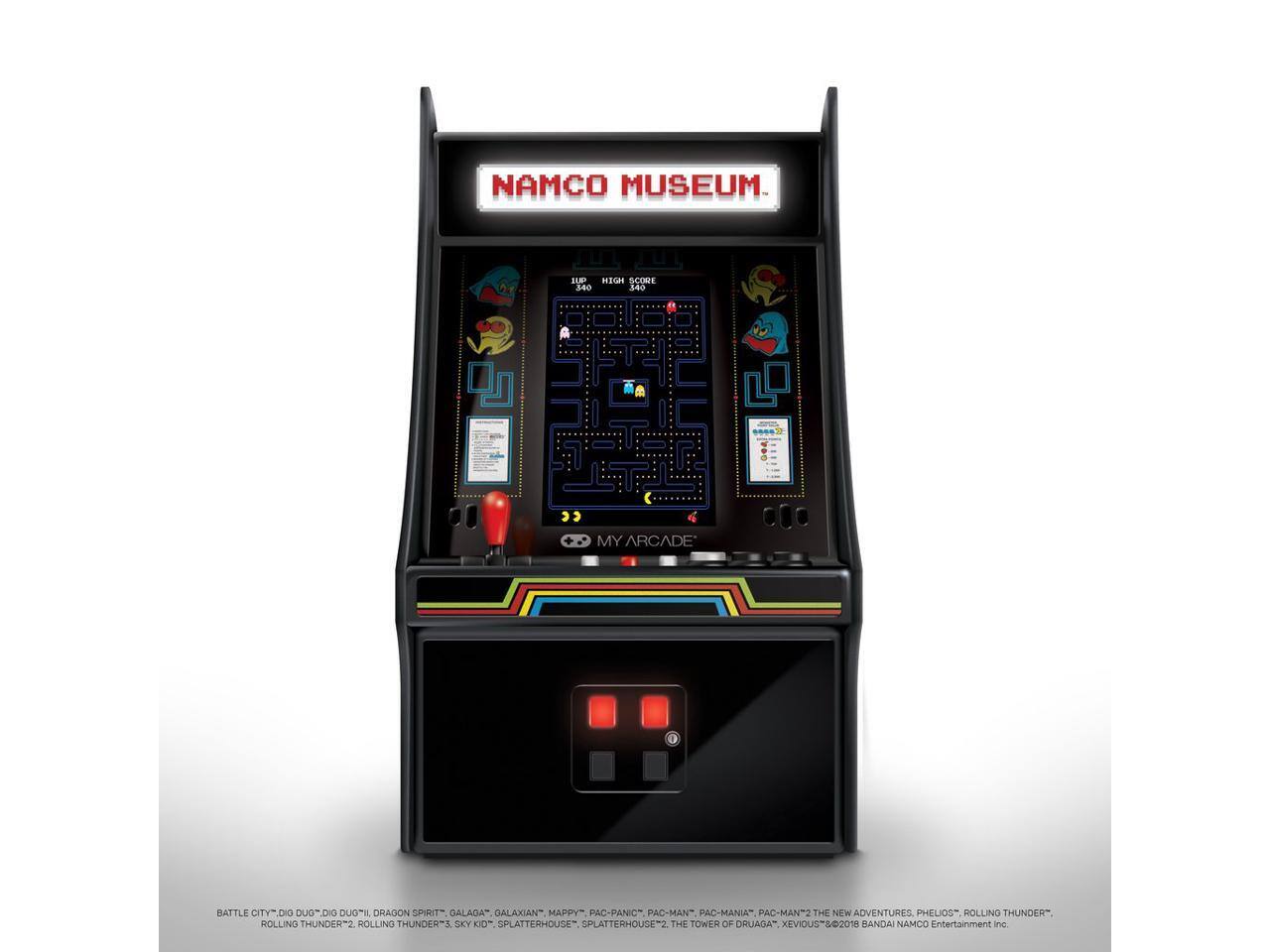 NAMCO MUSEUM SUP

HIGH SCORE 340 340

MY ARCADE

BATTLE CITY, DIG DUG, DIG DUG II, DRAGON SPIRIT, GALAGA, GALAXIAN, MAPPY, PAC-PANIC, PAC-MAN, PAC-MANIA, PAC-MAN 2 THE NEW ADVENTURES, PHELIOS, ROLLING THUNDER, ROLLING THUNDER 2, ROLLING THUNDER, SKY KID, SPLATTERHOUSE, SPLATTERHOUSE 2, THE TOWER OF DRUAGA, XEVIOUS

©2018 BANDAI NAMCO Entertainment inc.