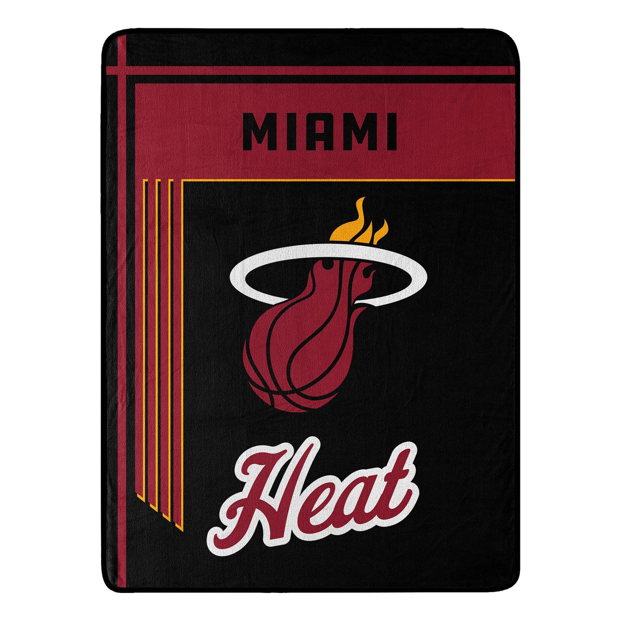 Sweet Home Collection - NBA Miami Heat 46" x 60" Raschel Throw Blanket - Black
