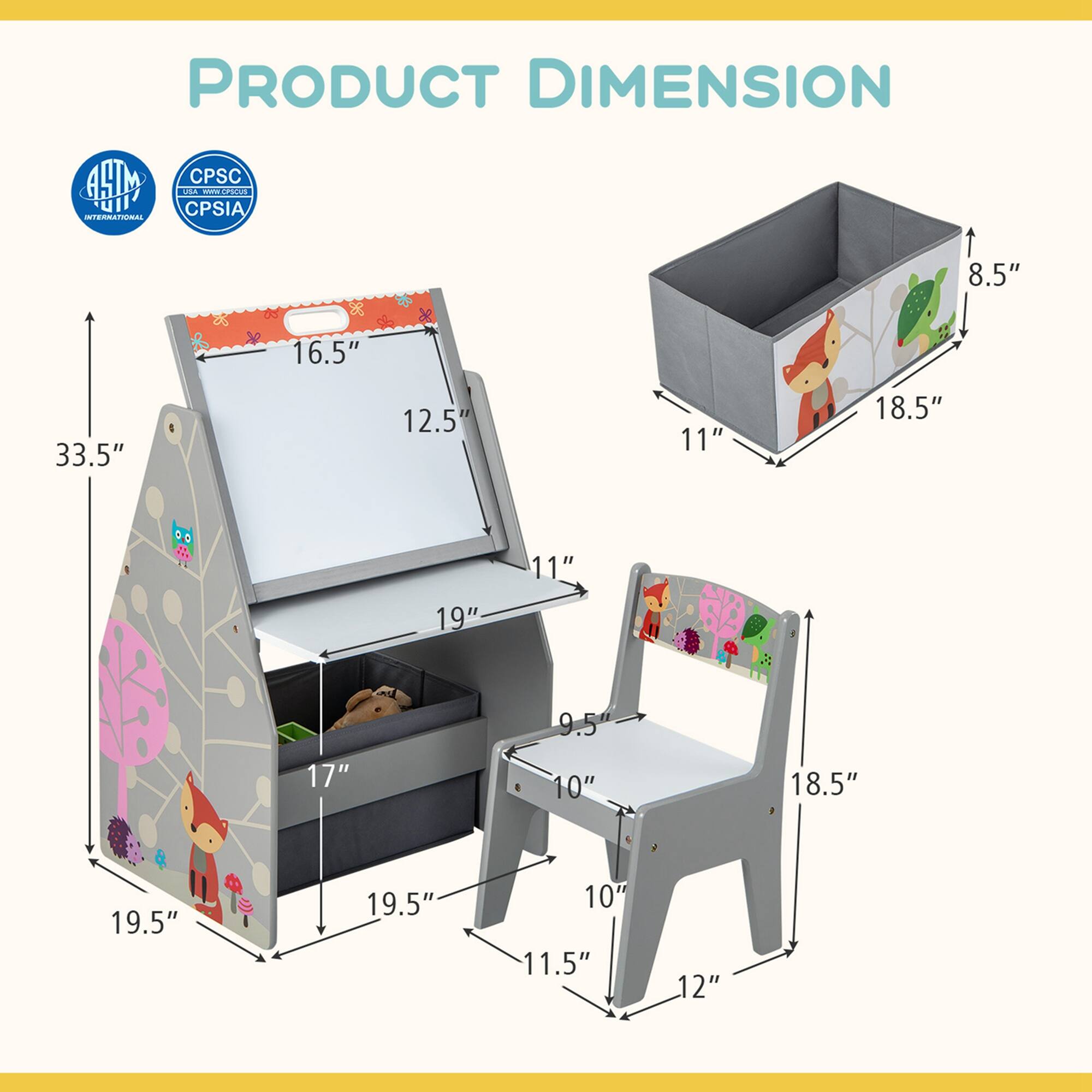 PRODUCT DIMENSIONS: 8.5" 16.5" 33.5" 12.5" 11" 18.5" 11" 19" 9.5" 17" 10" 18.5" 19.5" 19.5" 10" 11.5" 12"