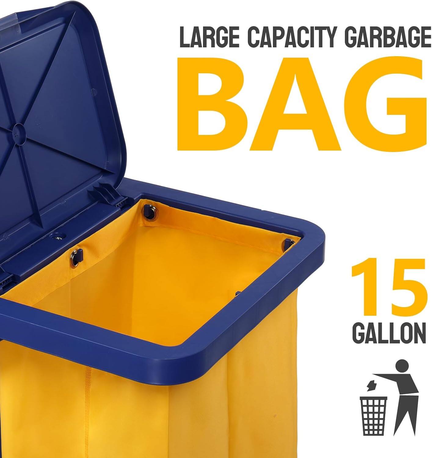 LARGE CAPACITY GARBAGE BAG  
15 GALLON