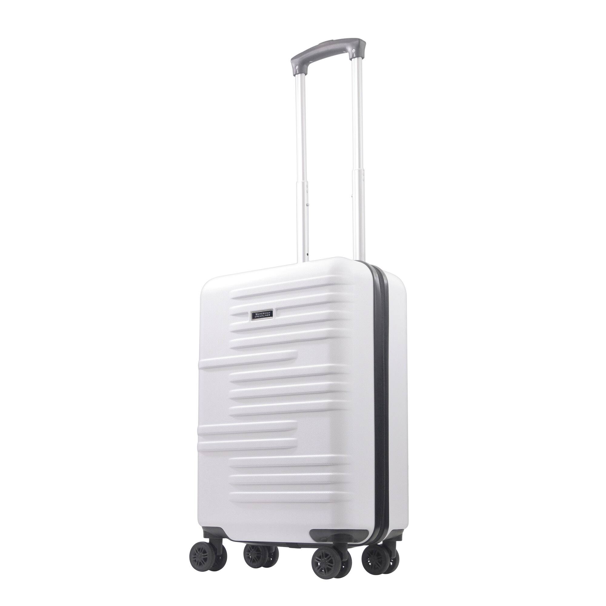 Angle. American Dreamliner - 22.5" Hardside Carry-On Luggage - WHITE.