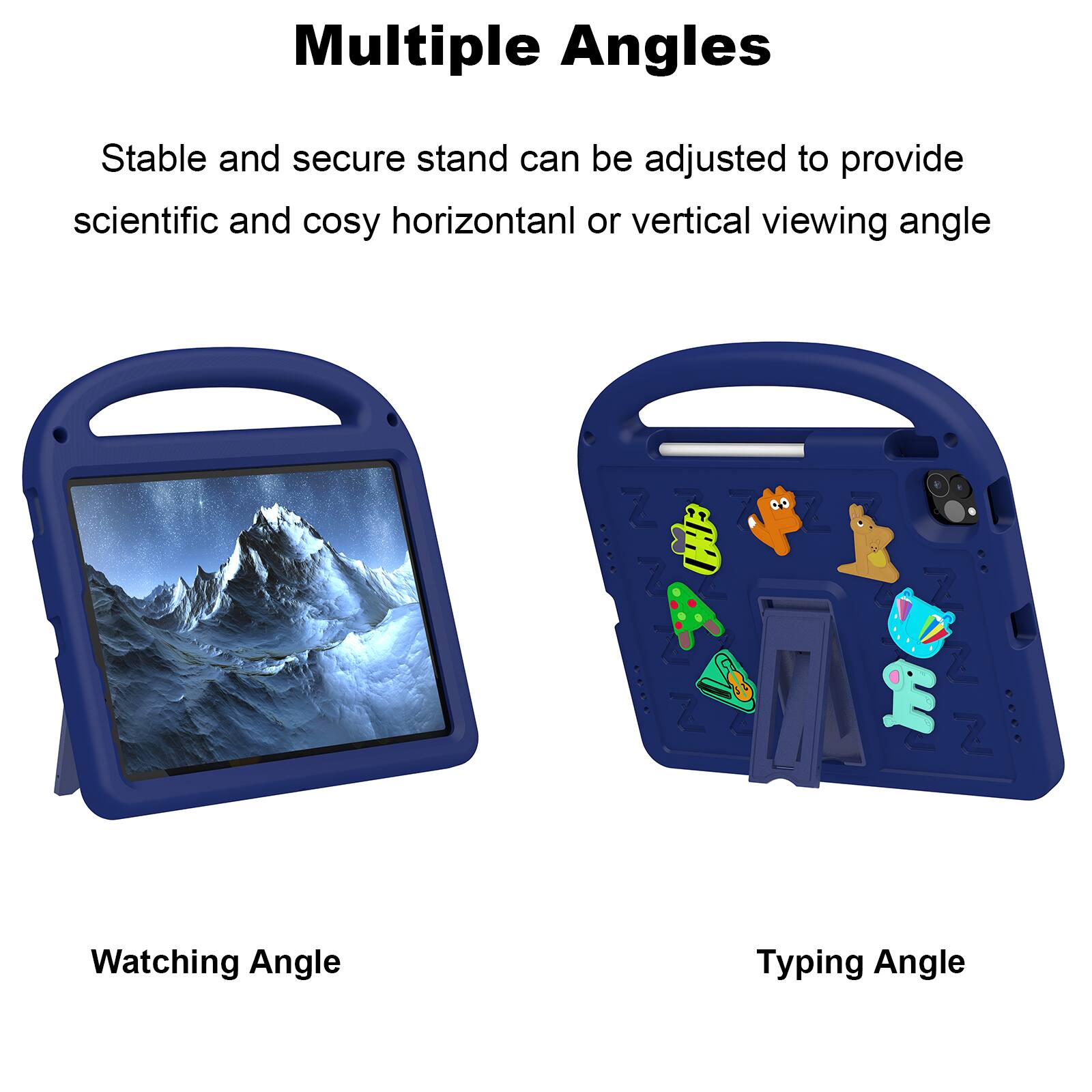 Multiple Angles

Stable and secure stand can be adjusted to provide scientific and cosy horizontal or vertical viewing angle

Watching Angle

Typing Angle