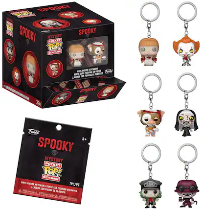 **SPOOKY MYSTERY POCKET POP! KEYCHAIN**
**Funko**
**VINYL FIGURE KEYCHAIN / PORTE-CLÉ FIGURINE EN VINYLE / LLAVERO CON FIGURA DE PLÁSTICO**
**1PC/PZ**
**3+**
**ATTENTION: SMALL PARTS - ADVERTENCIA: PEQUEÑOS OBJETOS - ATTENTION: PETITS OBJETS**
**VINYL FIGURE KEYCHAIN / PORTE-CLÉ FIGURINE EN VINYLE / LLAVERO CON FIGURA DE PLÁSTICO**
**Funko**
**WB**
**MYSTERY POCKET POP! KEYCHAIN**
**VINYL FIGURE KEYCHAIN / PORTE-CLÉ FIGURINE EN VINYLE / LLAVERO CON FIGURA DE PLÁSTICO**
**1PC/PZ**
**ATTENTION: SMALL PARTS - ADVERTENCIA: PEQUEÑOS OBJETOS - ATTENTION: PETITS OBJETS**