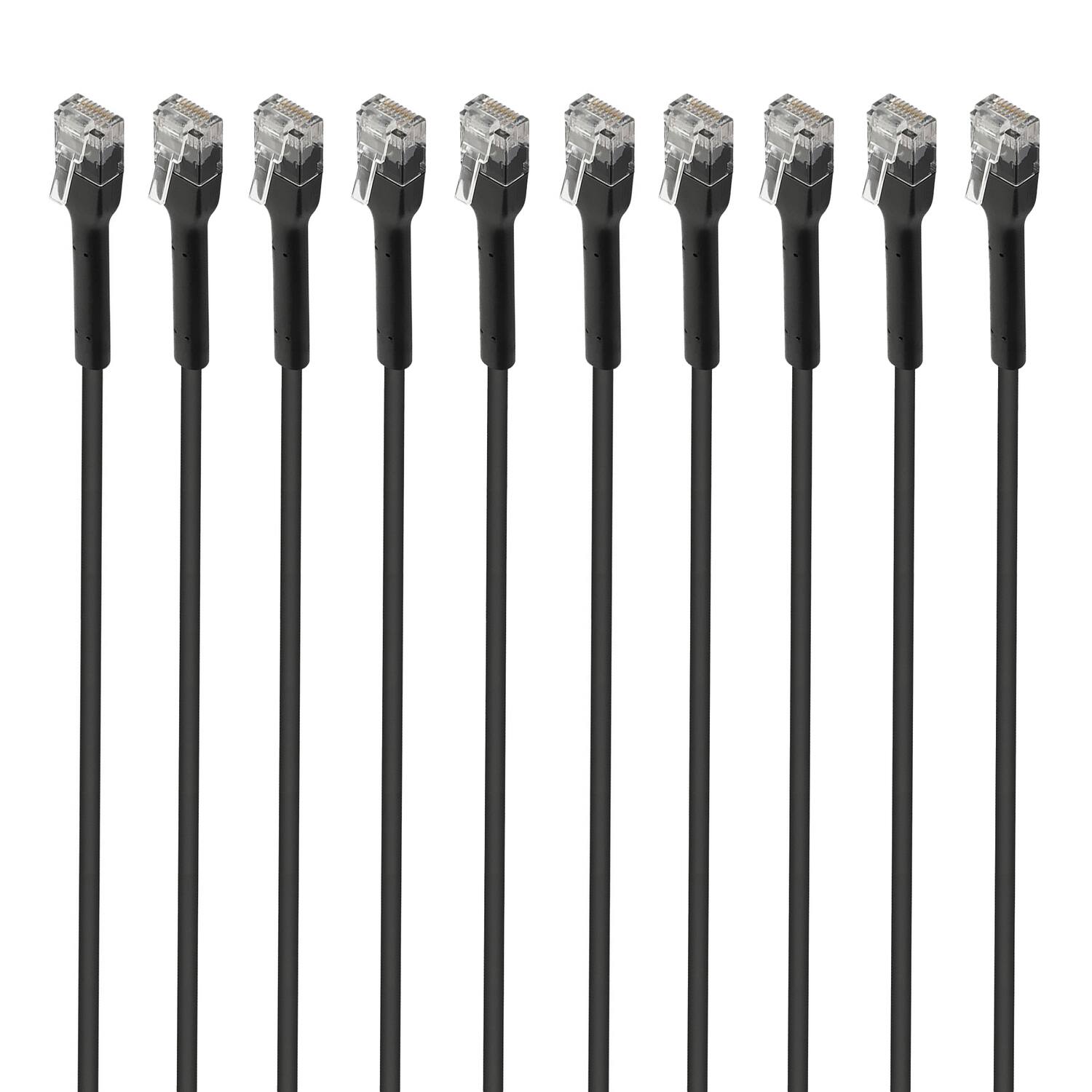 Front. Intellinet - CAT-6 U/UTP FlexiBoot Slim Network Patch Cable 10 Pack 5 ft.