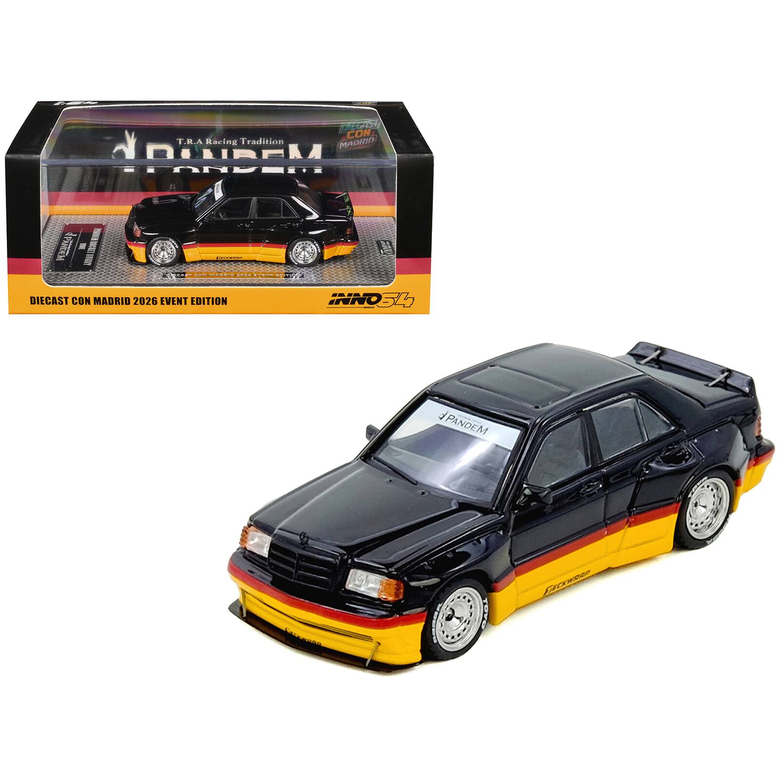 "Pandem Rocket Bunny 190E Black with Red and Yellow "" Con Madrid 2026 Event Edition"" 1/64 Model Car by Inno Models" price history on PriceWatchPro