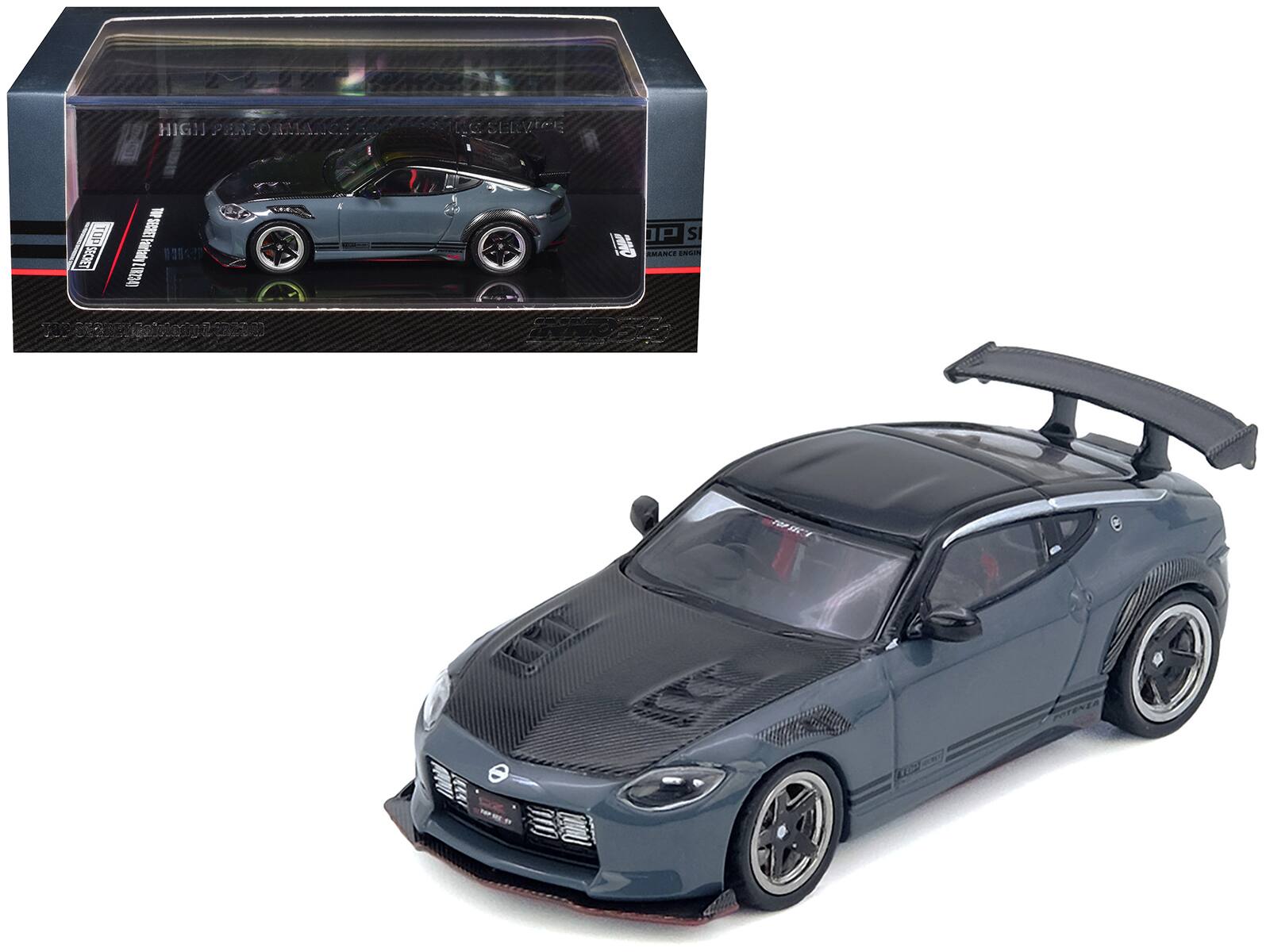 "Nissan Fairlady Z ""Top Secret"" (RZ34) RHD Stealth Gray with Carbon Hood and Black Top 1/64 Model Car by Inno Models" price history on PriceWatchPro