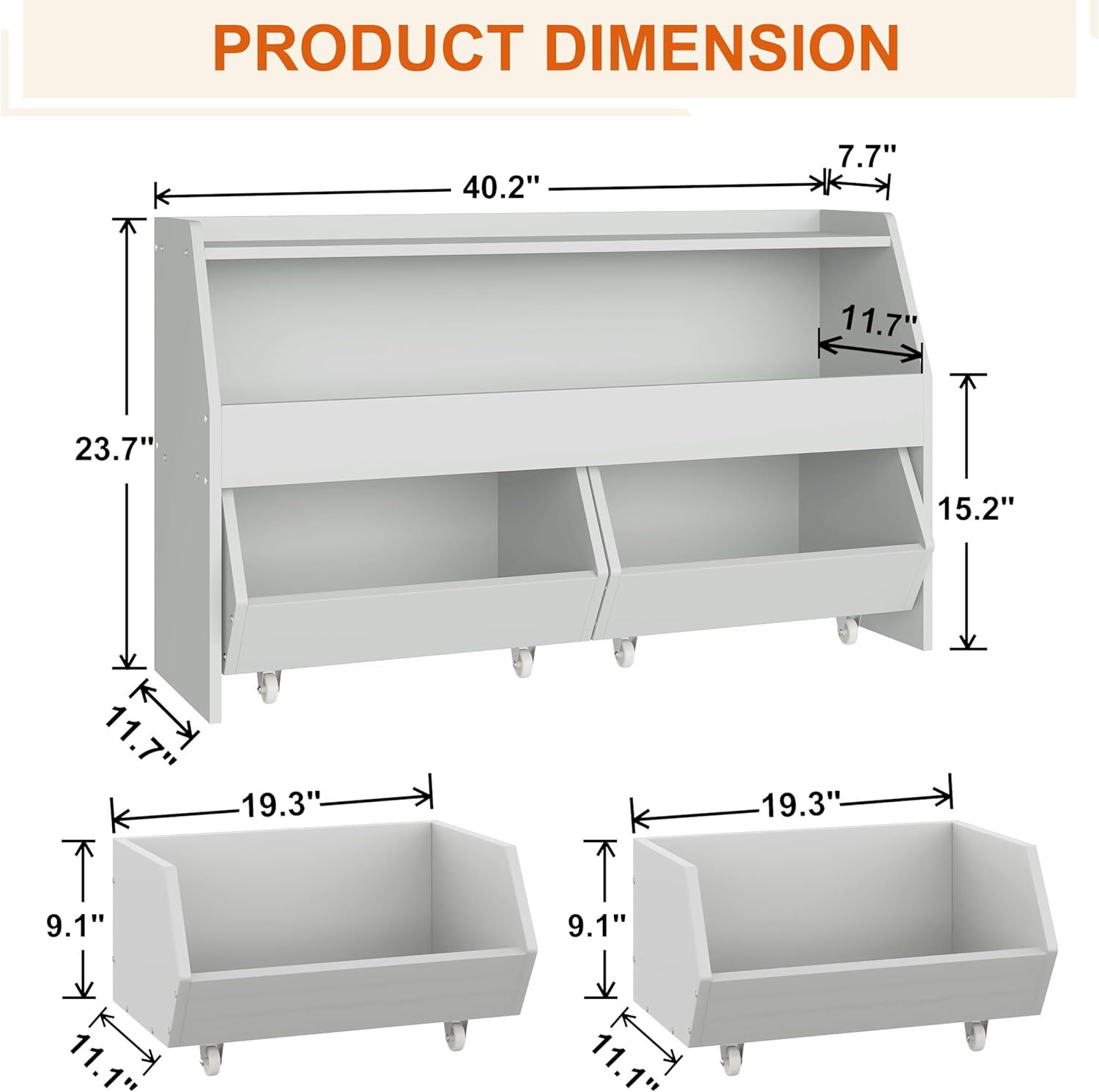 PRODUCT DIMENSION

40.2" x 7.7" x 23.7"  
11.7" x 15.2" x 11.7"  
19.3" x 9.1" x 11.1"