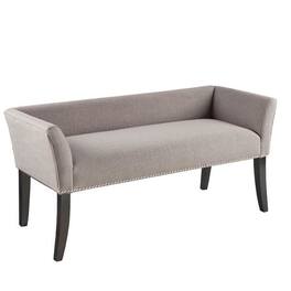 Hivvago - Modern Mid-Century Upholstered Accent Bench - Gray
