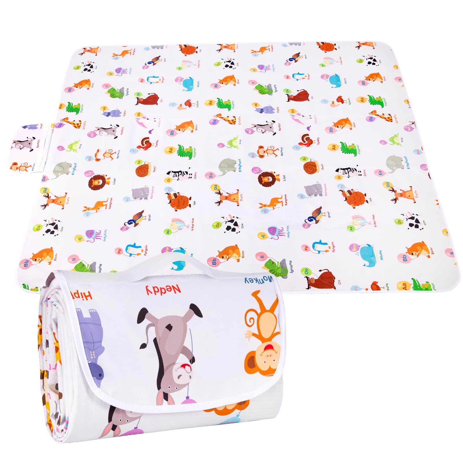 Cedar Assembly - Splat Mat For Under High Chair/arts/crafts/outdoor Picnic Washable Spill Waterproof Anti-slip Floor Splash - 55"x70"balloon Animals-picnic Mat