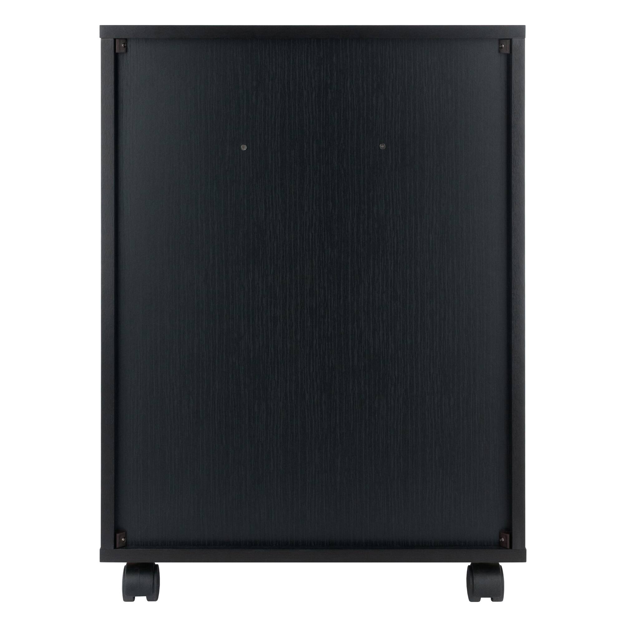 Alt View 7. Winsome Wood - Halifax Bins & Drawers Storage Mobile Cabinet - Black.