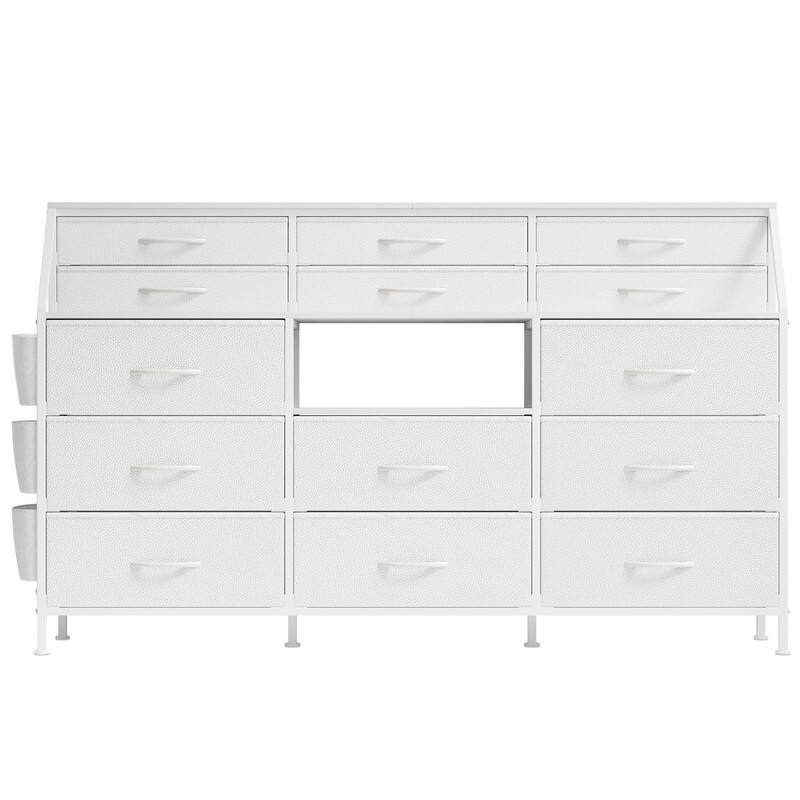 Alt View 8. Acekool - Dresser for Bedroom with 14 Drawers - White.