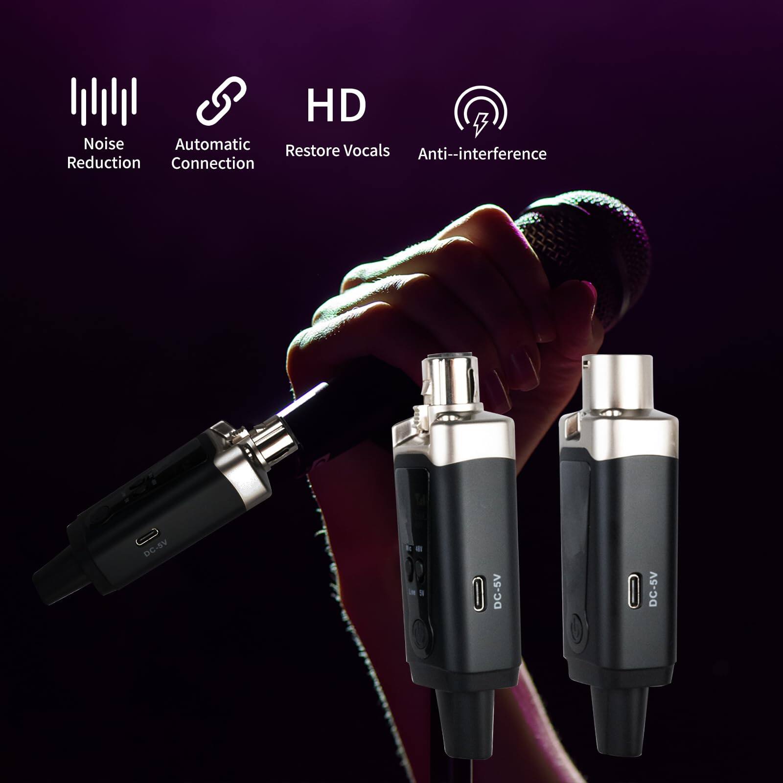 HD Noise Automatic Vocals Restore Anti-interference  
Connection: DC-5V  
DC-5V  
DC-5V