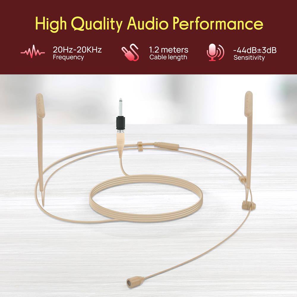 High Quality Audio Performance  
20Hz-20KHz Frequency  
1.2 meters Cable length  
-44dB±3dB Sensitivity