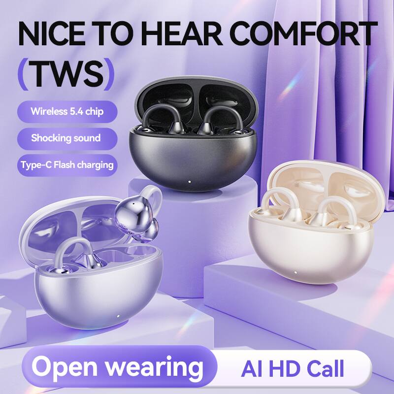 NICE TO HEAR COMFORT (TWS)

- Wireless 5.4 chip
- Shocking sound
- Type-C Flash charging

Open wearing

AI HD Call