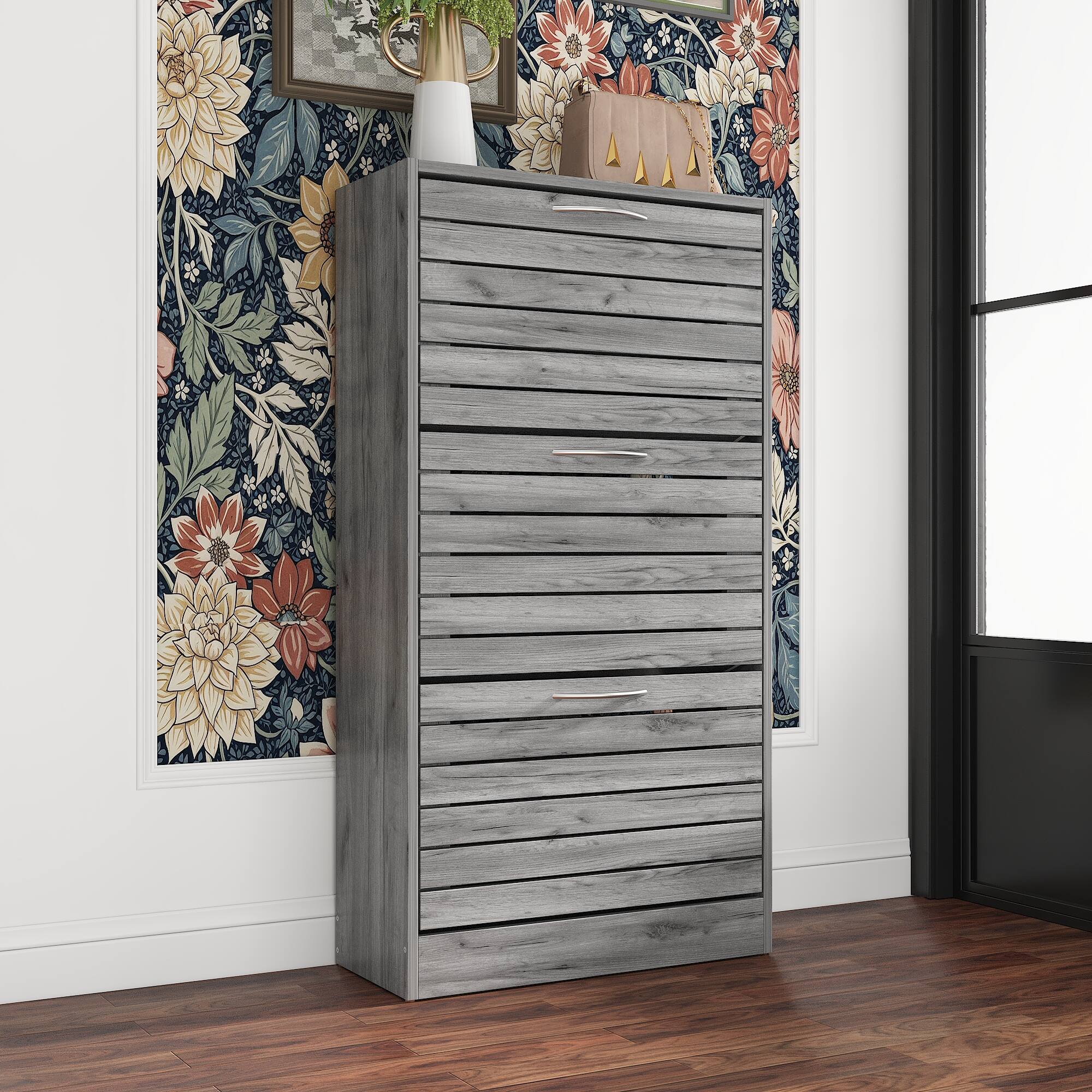 【eaphi】2WAY LOOP CAMIBUSTIER Amazon.com: FAMAPY Modern Shoe Cabinet with 2 Flip Drawers